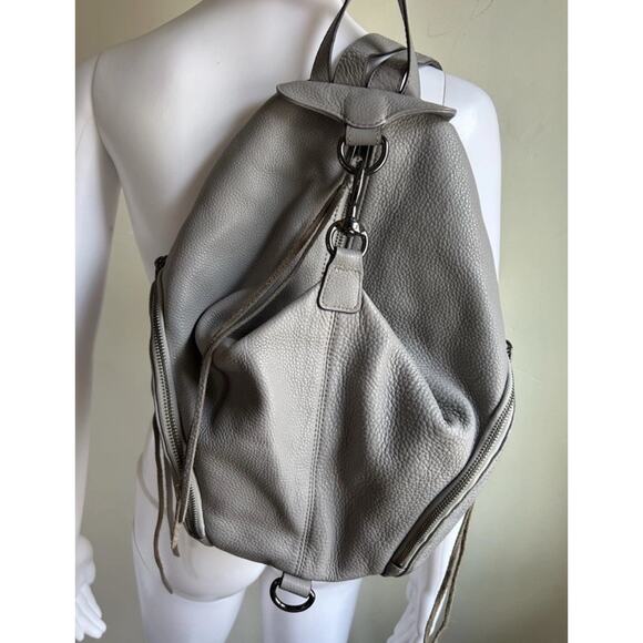 Rebecca Minkoff Julian Pebbled Leather Backpack Putty Gray  display picture 1